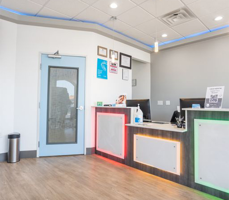 Front desk at dental office